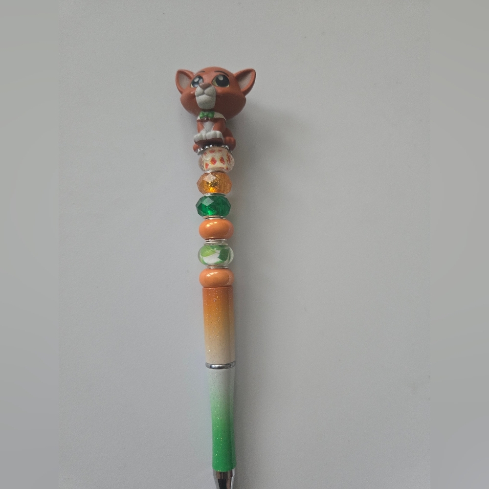 Beaded Bear Pen with Gradient Design